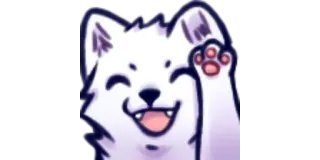 👋 Hoạt hình, Sói, Trắng, Động vật, Dễ thương telegram sticker