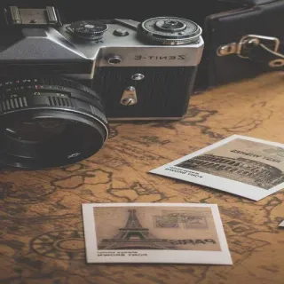 📷 PARIS Kamera, Vintage, Paris, Eiffelturm, Fotografie, Reisen whatsapp sticker