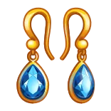 🎁 boucles d'oreilles, bijoux, mode, accessoires, pierres précieuses bleues, or whatsapp sticker