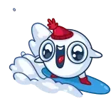 🏂 การ์ตูน, หิมะ, ฤดูหนาว, สโนว์บอร์ด, น่ารัก, สติกเกอร์ telegram sticker