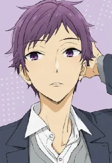 ♥ anime, manga, portrait, character, purple hair telegram sticker
