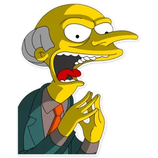 😈 Mr. Burns The Simpsons cartoon, animation, evil, rich, Mr. Burns, The Simpsons telegram sticker