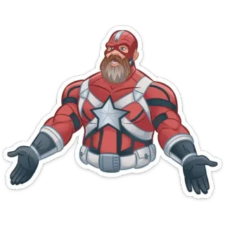 😐 Red Guardian superhéroe, cómic, Marvel, Red Guardian telegram sticker