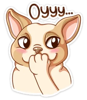 😁 Oyyy... chihuahua, cachorro, fofo, animal, adesivo telegram sticker