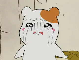 😢 chomik, płacz, smutny, kreskówka, anime telegram sticker