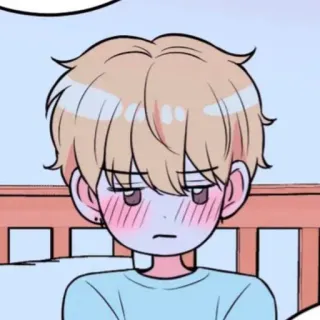 📹 애니메이션, 만화, 소년, 귀여운, 홍조, 만화, 일러스트 telegram sticker