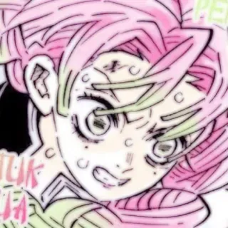 😡 Mitsuri Kanroji Demon Slayer Anime, Demon Slayer, Mitsuri Kanroji, Manga whatsapp sticker