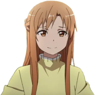 🙂 Asuna Yuuki Sword Art Online Anime, Personagem, Ilustração, Garota, Asuna, Sword Art Online telegram sticker