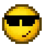 👲 Emoji, Cool, Sonnenbrille, Pixelkunst, Smiley whatsapp sticker