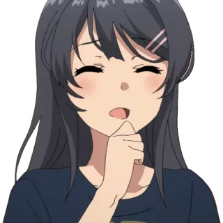 😆 Mai Sakurajima Rascal Does Not Dream of Bunny Girl Senpai Anime, Ragazza, Carina, Rascal Does Not Dream of Bunny Girl Senpai, Mai Sakurajima telegram sticker