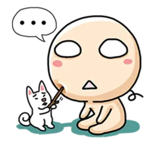 😱 การ์ตูน, ตัวละคร, หมา, ไม้ telegram sticker