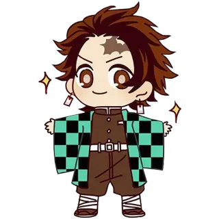 Chibi tanjiro whatsapp stickers