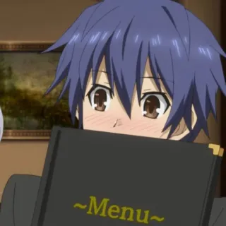 😳 Menu anime, menu, restaurant, food telegram sticker