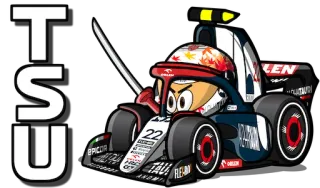 🇯🇵 TSU 一级方程式, 赛车, 卡通, 武士, 剑, 赛车运动 telegram sticker
