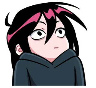 😳 animé, dessin animé, fille, ennuyée, emo telegram sticker