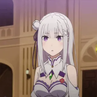 🤍 Emilia Re:Zero Anime, Emilia, Re:Zero, Personaggio, Adesivo telegram sticker