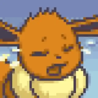 😭 Eevee pokemon, eevee, video game, kartun telegram sticker