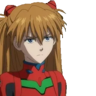 😑 Asuka Langley Soryu Neon Genesis Evangelion Anime, Personnage, Evangelion, Asuka, Rousse, Pilote whatsapp sticker