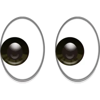 👀 глаза, смотреть, эмодзи, глядя, подглядывать telegram sticker