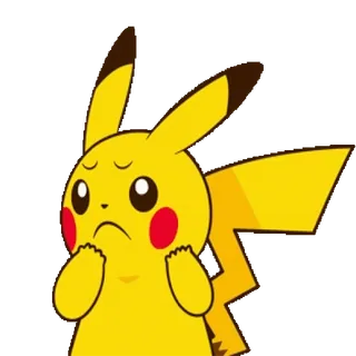 🙅♂ Pikachu pokemon, anime, cartoon, pikachu, sad, cute telegram sticker