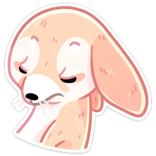 ☹️ perro, lindo, triste, cachorro, animal, mascota, dibujo animado telegram sticker