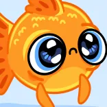 🥺 cá vàng, cá, động vật, dễ thương, hoạt hình, dưới nước telegram sticker