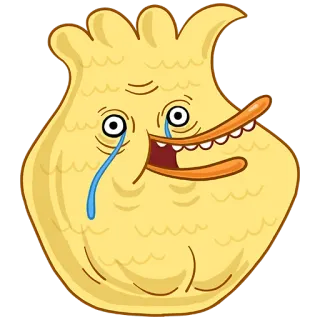 😂 утка, плач, грустный, пельмень, мультфильм, смешной telegram sticker
