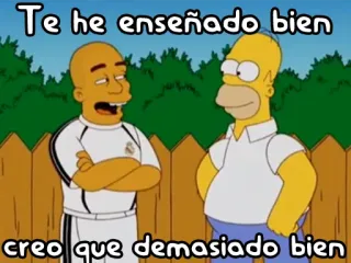 😒 Homer Simpson The Simpsons Te he enseñado bien creo que demasiado bien シンプソンズ, カートゥーン, ホーマー, 面白い, ミーム, スペイン語, アニメ telegram sticker