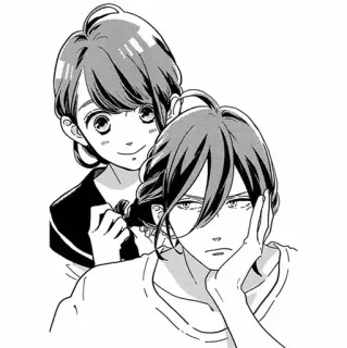 😁 anime, manga, friends, couple, cute, illustration telegram sticker