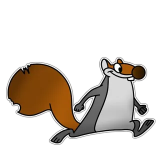 😎 Eichhörnchen, Cartoon, Tier, Säugetier, Nagetier telegram sticker