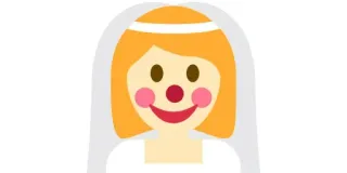 🤡 sposa, matrimonio, donna, emoji, nozze, clown telegram sticker