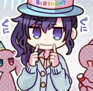 🙂 BIRTHDAY anime, desenho animado, aniversário, celebração whatsapp sticker