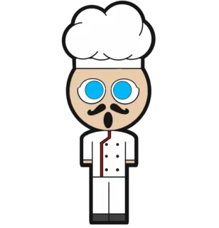 😯 Chef, Cartone animato, Cuoco, Professionale, Cibo, Cucina, Cucina whatsapp sticker