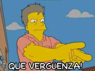 😞 Seymour Skinner The Simpsons QUE VERGÜENZA! ザ・シンプソンズ, シーモア・スキナー, 恥ずかしい, 恥, 恥, 恥ずかしさ telegram sticker