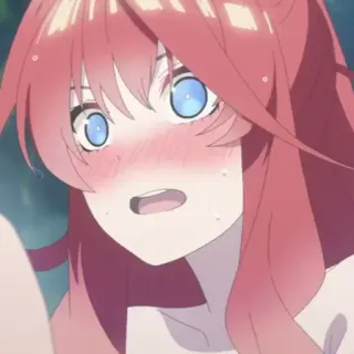 ☕️ Anime, Garota, cabelo ruivo, corar, fofo, desenho animado telegram sticker