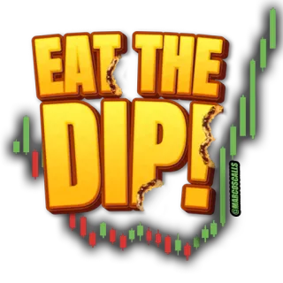 🤑 EAT THE DIP! stocks, finance, investment, market, eat the dip telegram sticker