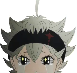 😭 Asta Black Clover 애니메이션, 울음, 만화, 팬아트, 블랙 클로버, 아스타 telegram sticker
