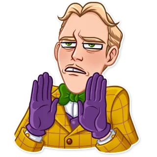 🙅‍♂️ desenho animado, homem, ilustração, nojo, chateado, não telegram sticker