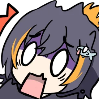 😱 Anime, Desenho animado, Chocado, Surpreso, Expressão telegram sticker