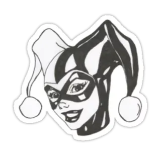 👸 Harley Quinn Arlequina, DC Comics, Vilão, Personagem de quadrinhos, Bobo da corte, Anti-herói telegram sticker