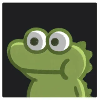 😐 frog, cartoon, animal, funny, cute, green, reptile, eyes telegram sticker