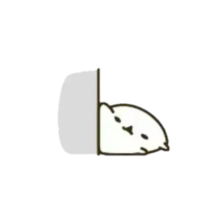 🍥 kot, zerkać, zwierzę, słodki, podglądanie telegram sticker