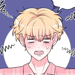 📹 애니메이션, 소년, 충격, 화난, 걱정, 만화 telegram sticker