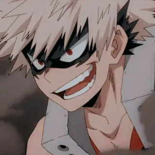 😁 Bakugo My Hero Academia Аниме, Бакуго, Моя геройская академия, Мультфильм, Персонаж, Злой, Манга telegram sticker