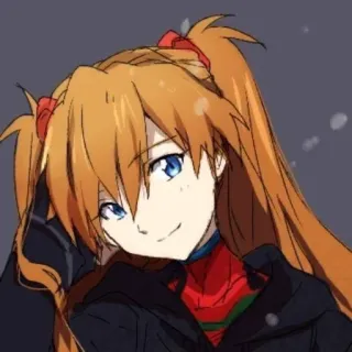❤️ Asuka Langley Soryu Neon Genesis Evangelion Anime, Manga, Gadis, Rambut oranye, Tsundere, Pilot telegram sticker