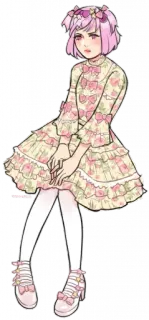 💕 Anime, Dziewczyna, różowe włosy, słodka, sukienka, moda Lolita telegram sticker
