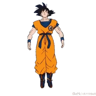 ✊ Goku Dragon Ball 悟空, 七龙珠, 动漫, 角色, 卡通, 橙色衣服 telegram sticker