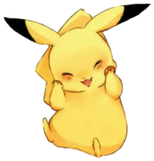 🥰 Pikachu Pokemon การ์ตูน, โปเกมอน, ปิกาจู, น่ารัก, สีเหลือง telegram sticker