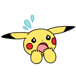 😱 Pikachu Pokemon pokemon, pikachu, scioccato, anime, cartoni animati, spaventato telegram sticker