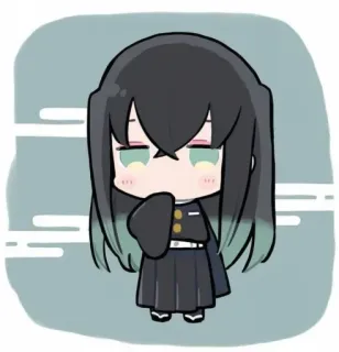 ☁️ Muichiro Tokito Demon Slayer Anime, Chibi, Schattig, Manga, Demon Slayer, Muichiro Tokito whatsapp sticker